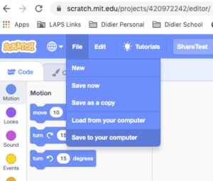 CS Scratch Project Sharing – Allan Didier